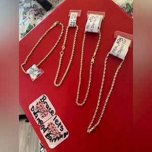 10k real gold Elegant Gold Rope Chain Bracelet  stamped and tested new 175$ each